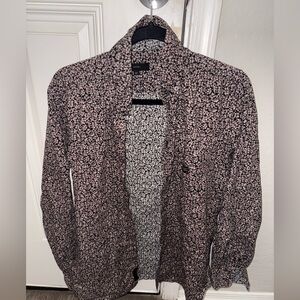 DIESEL Shirt Men's Medium Floral Patterned Pocket Logo Button-Up